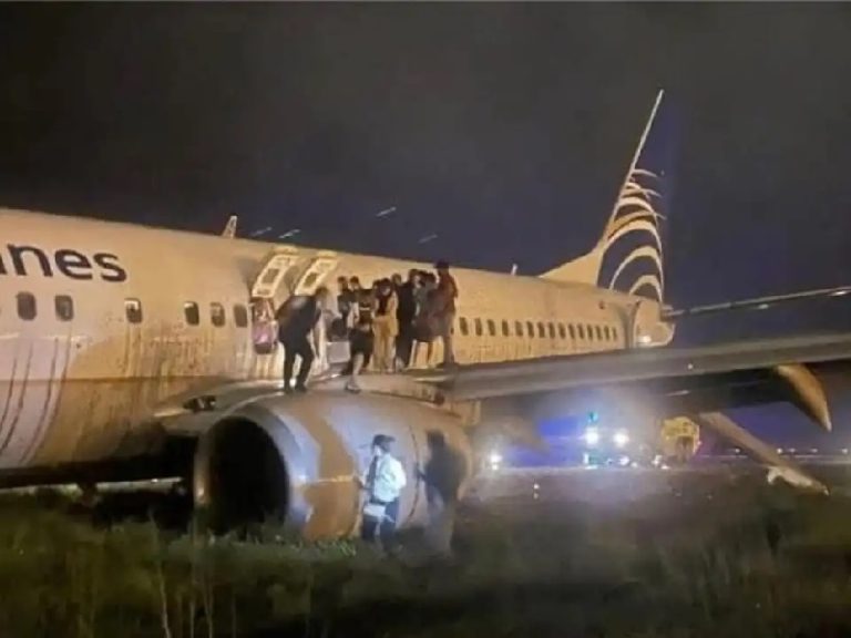 La pista mojada obligó un aterrizaje brusco en el aeropuerto de Panamá