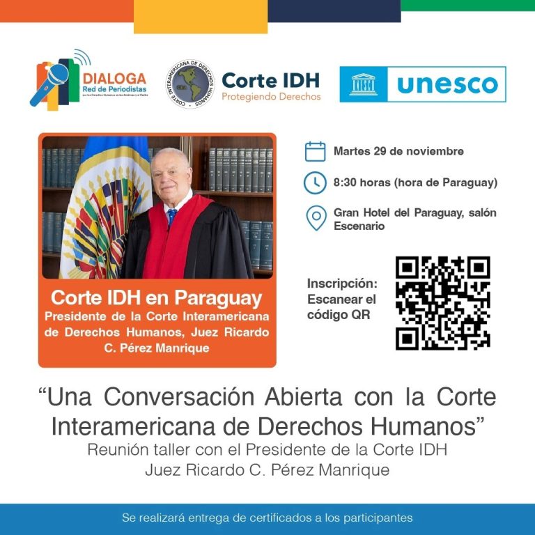 Presidente de la Corte Interamericana de Derechos Humanos se reunirá con Periodistas en Asunción