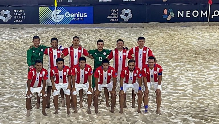 La Albirroja Pynandi de nuevo fue frenada por Brasil en la Neom Beach Soccer Cup