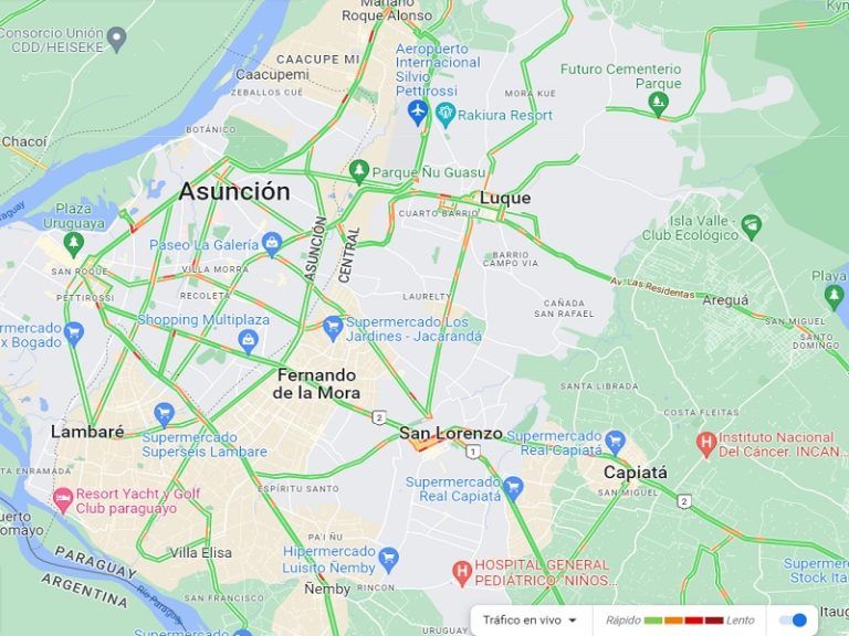 Transito fluido en la mayoría de las arterias del Gran Asunción