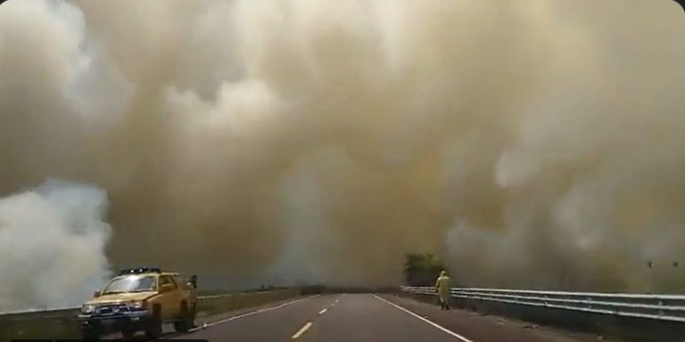 Incendio de grandes proporciones en Misiones, los bomberos están superados