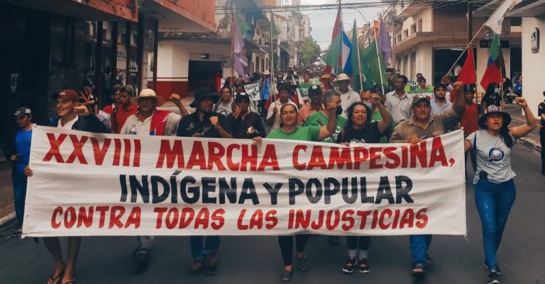 Este jueves se realiza, una vez más, la marcha campesina en Asunción