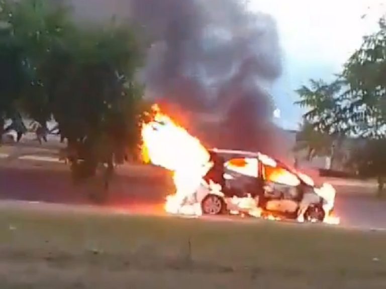 Tempranero incendio en la Costanera