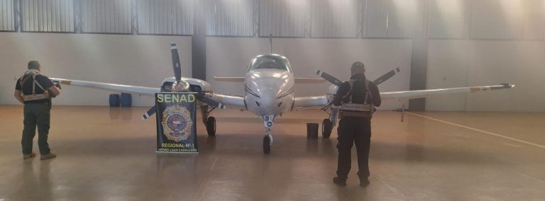 Senad trasladará narcoavioneta incautada a Luque