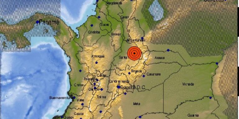 Terremotos sacuden el domingo de madrugada a Colombia