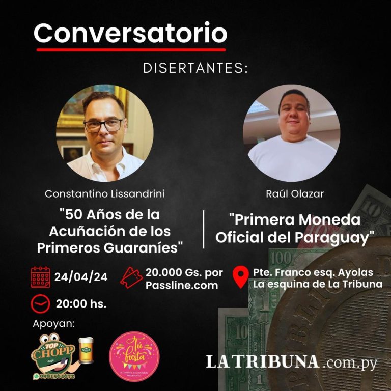 Conversatorio sobre Numismática: historia y primeras monedas del Paraguay en La Tribuna