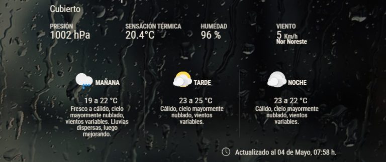 Luvias dispersas y ocasionales tormentas eléctricas para el sur, centro y este de la región oriental