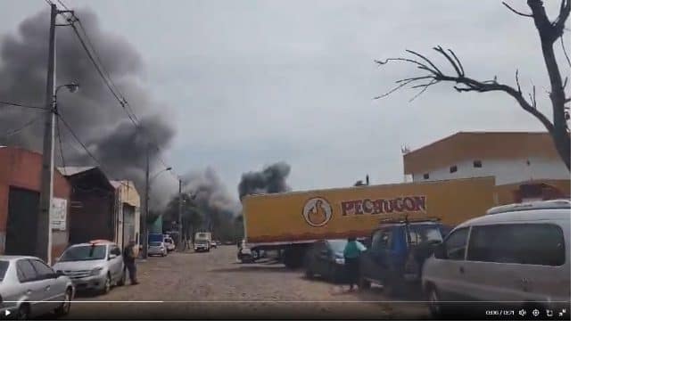 Incendio en procesadora de pollos Pechugón de Capiatá