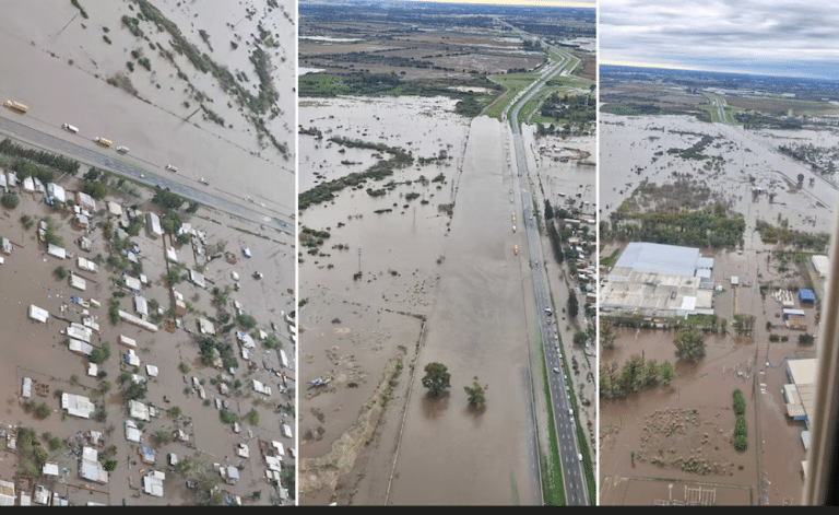 Fuertes inundaciones se producen en Buenos Aires y alrededores. Milei ordenó ayuda de las Fuerzas Armadas