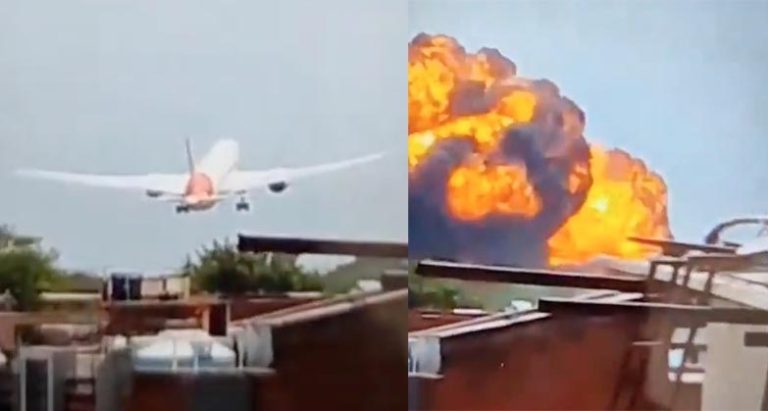 Video: Por primera vez en la historia se estrella un Boeing 787 en India