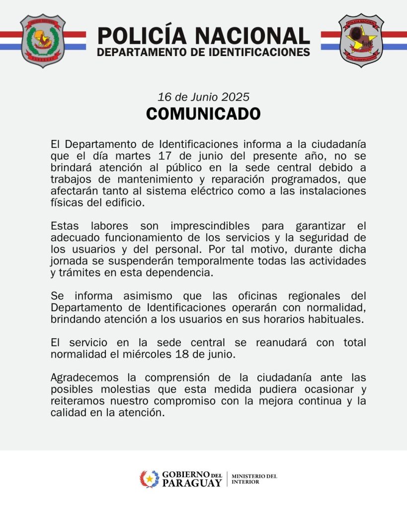 Identificaciones policía