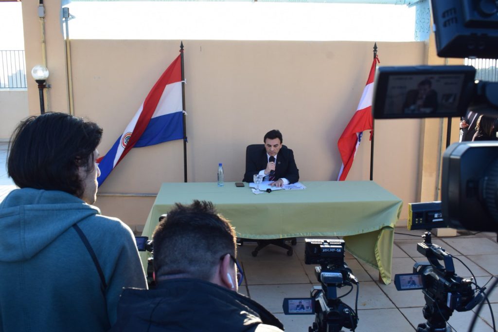 Conferencia de prensa de Carlos Pereira, interventor municipal
