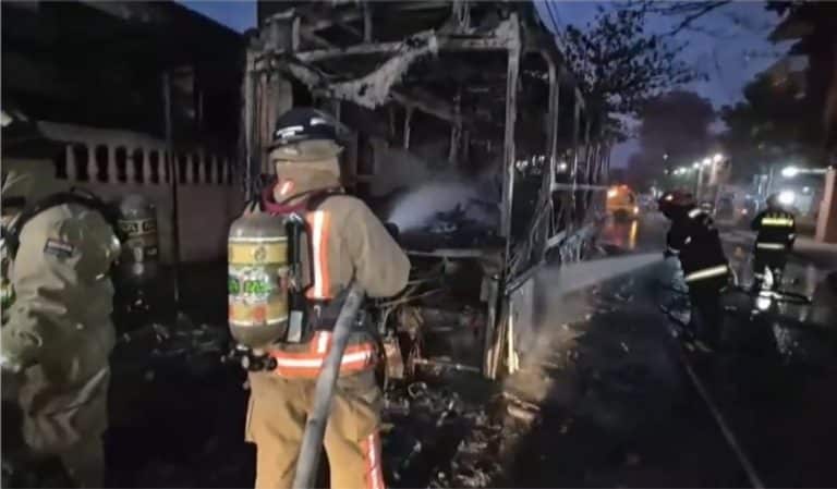 incendio ómnibus